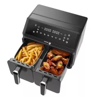 FAGOR Airfryer 8L - Friteuse sans huile 2 cuves de 4L - 2200W