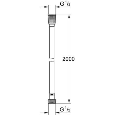 Flexible de douche GROHE VitalioFlex 27507001 - Anti-pliures et anti-torsion
