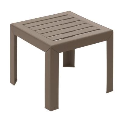 Table basse Miami 40x40cm taupe - Dimensions colis: 43x43x6 cm