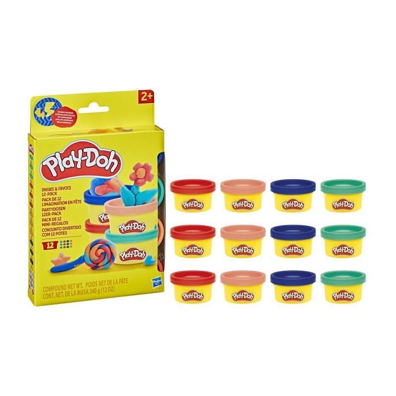Pack de 12 Play-Doh 28g: Fêtez l'Imagination avec Autocollants