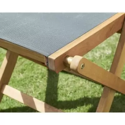 Ensemble de 2 chaises de jardin en bois d'acacia FSC - Gris Ensemble de 2 chaises de jardin en bois d'acacia FSC - Gris