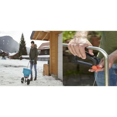 Épandeur d'engrais XL sur roues GARDENA - Capacité 18L - Surface 800m² max