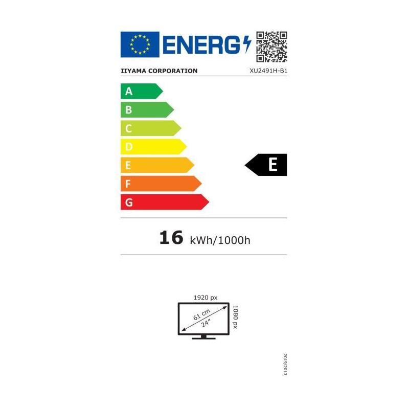 Écran IIYAMA XU2491H-B1 23,8'' FHD IPS 100Hz - Noir