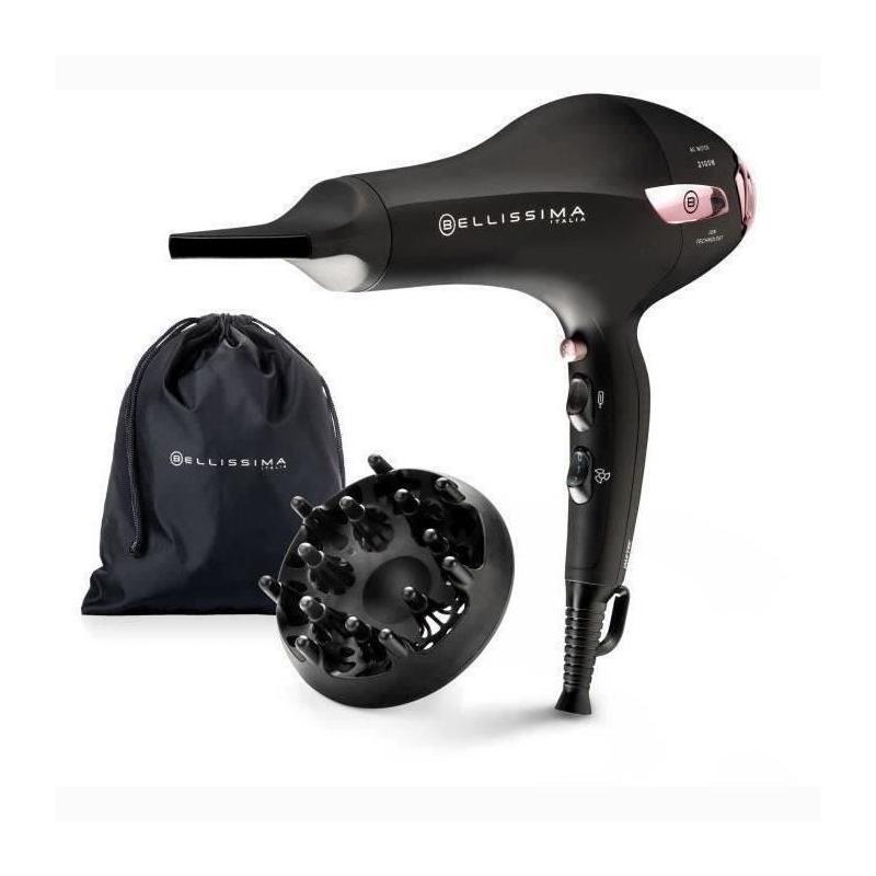 Sèche-Cheveux Bellissima Professionnel Ionique Léger P7 3000 - Concentrateur + Diffuseur