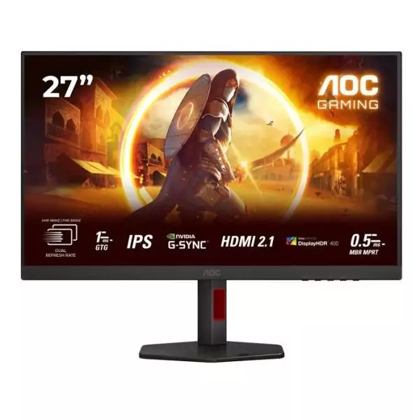 Ecran PC Gamer - AOC - 27'' - 4K/FHD - 160Hz/320Hz - Dalle Fast IPS - 0,05ms - Réglable en hauteur - U27G4R