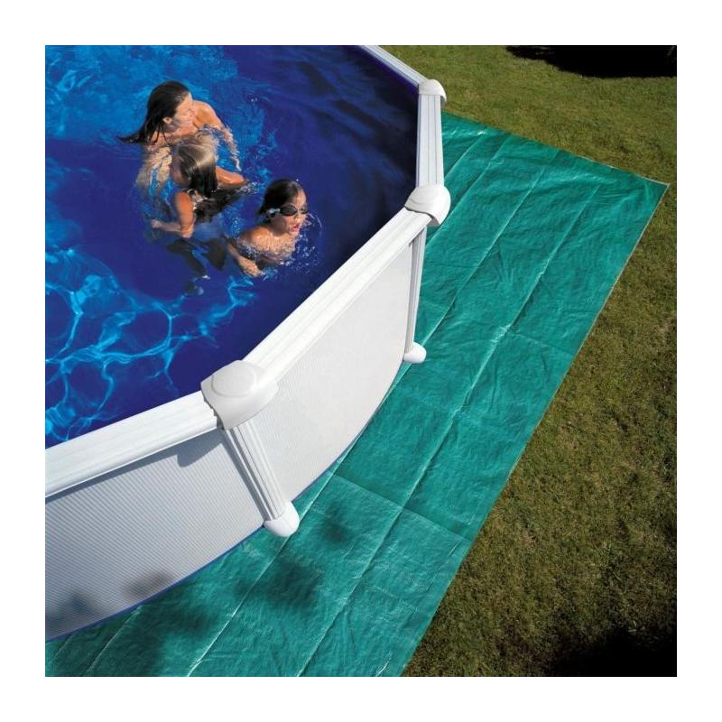 Kit Piscine Hors Sol Acier Ronde Blanche Ø370 x 132 cm - Livrée avec Filtre à Sable et Échelle