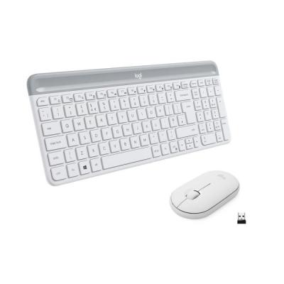 Ensemble Clavier Souris Logitech MK470 Slim Blanc - Sans fil et Silencieux