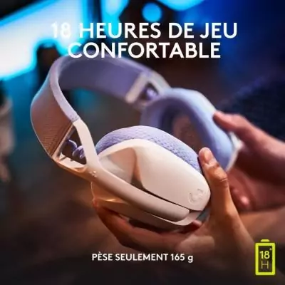 Casque PC Logitech G435 LIGHTSPEED Blanc avec micro