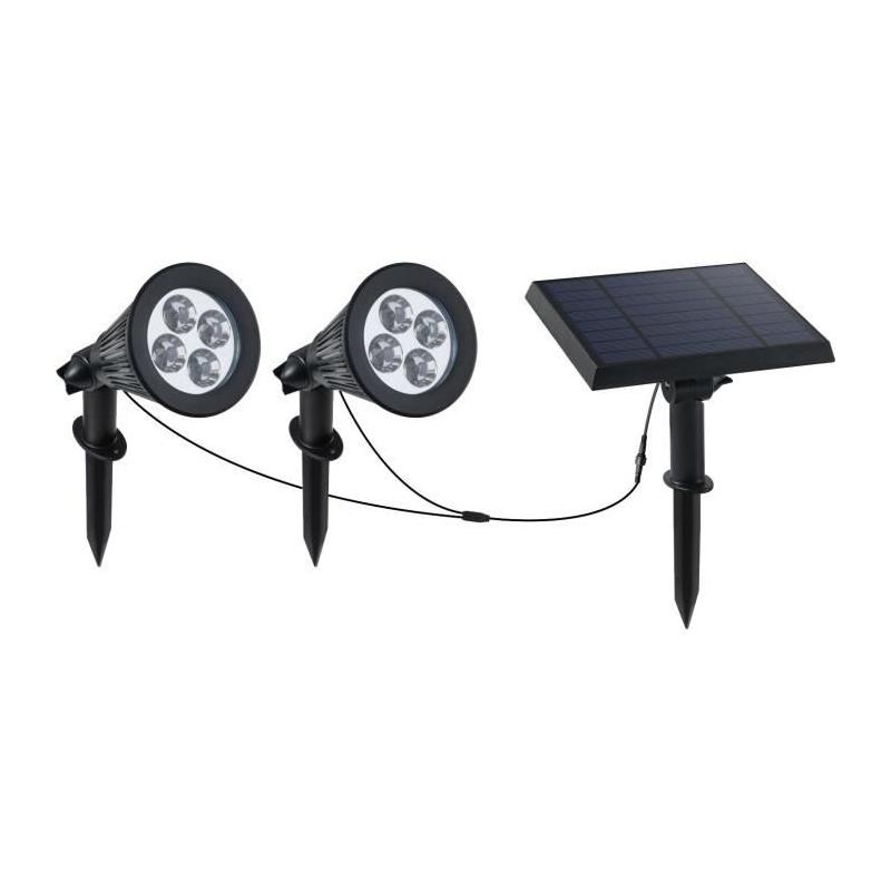 Spot solaire LED - LUMI JARDIN - Family Spiky - 3 W - Blanc froid