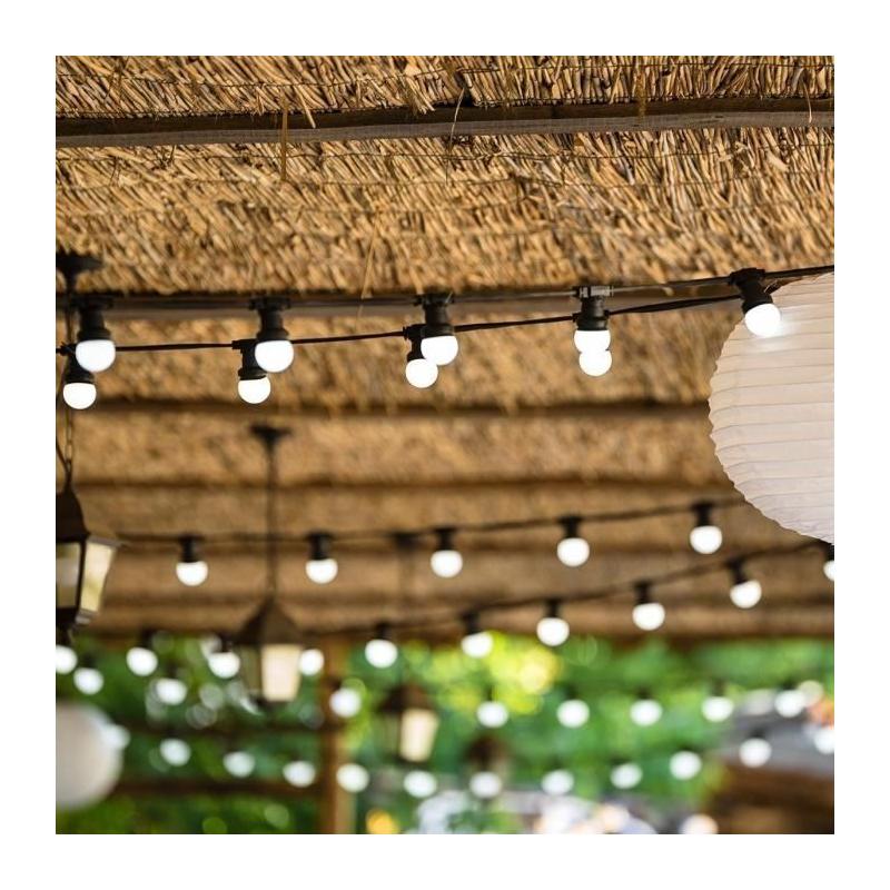 Guirlande lumineuse solaire LUMISKY PARTY MILKY SOLAR - 8 modes - 10 globes LED