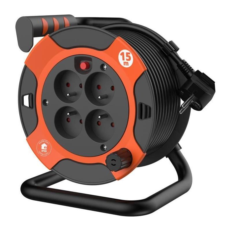 Enrouleur QUARX Bricolage 15m - Compact et Sécurisé