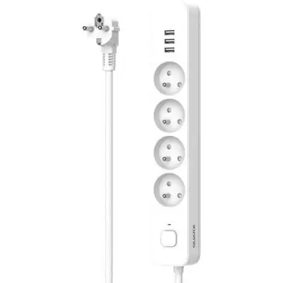 Multiprise QUARX - 4 prises + 3 ports USB - Câble 1,5m