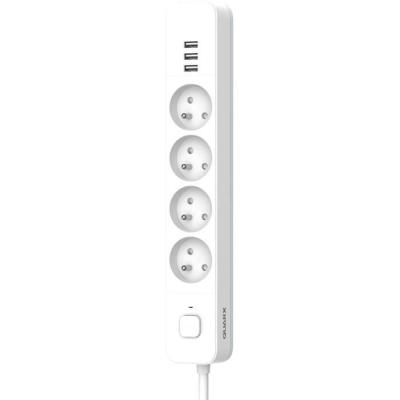 Multiprise QUARX - 4 prises + 3 ports USB - Câble 1,5m