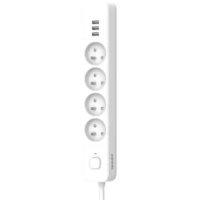 Multiprise QUARX - 4 prises + 3 ports USB - Câble 1,5m