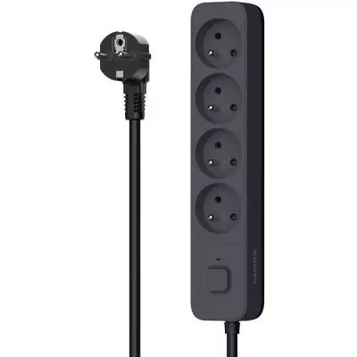 Multiprise QUARX - 4 prises + 3 ports USB, câble 1,5m