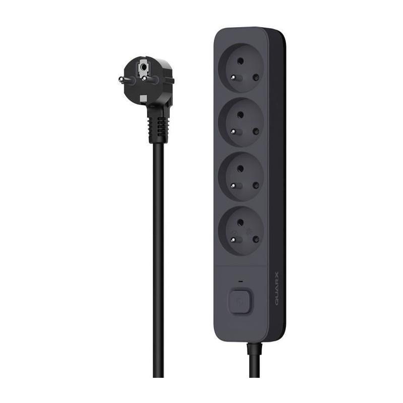 Multiprise QUARX - 4 prises + 3 ports USB, câble 1,5m