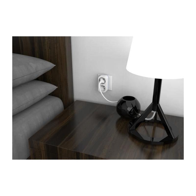 Prise Biplite QUARX 2P 16A Blanc/Gris Clair - NF Conforme