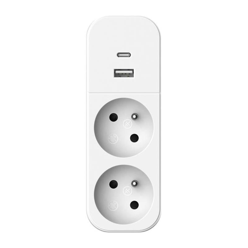 Biplite QUARX - Multiprise 2P 16A avec USB-A et USB-C