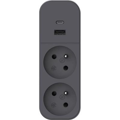 Prise multiple Biplite QUARX - 2P 16A avec USB-A et USB-C