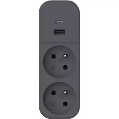 Prise multiple Biplite QUARX - 2P 16A avec USB-A et USB-C