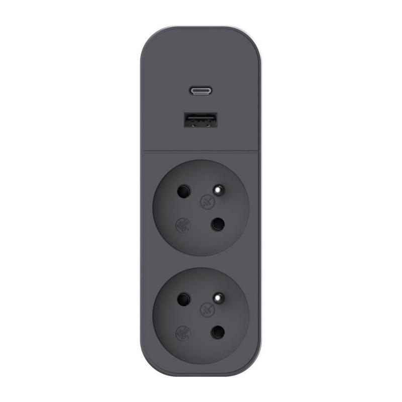 Prise multiple Biplite QUARX - 2P 16A avec USB-A et USB-C
