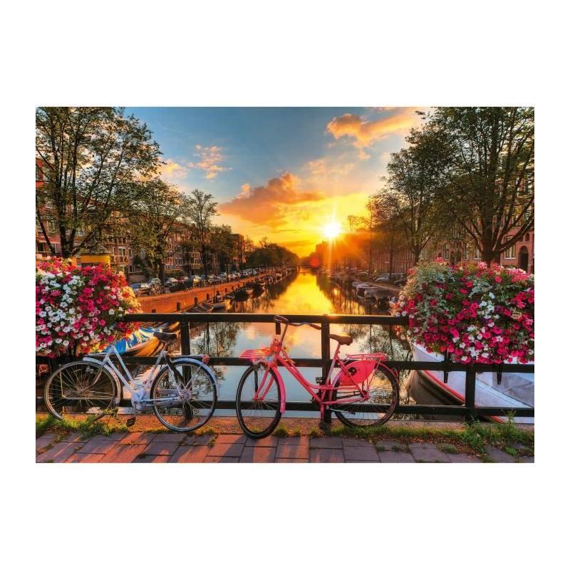 Puzzle 1000 pièces Vélos à Amsterdam - Qualité supérieure