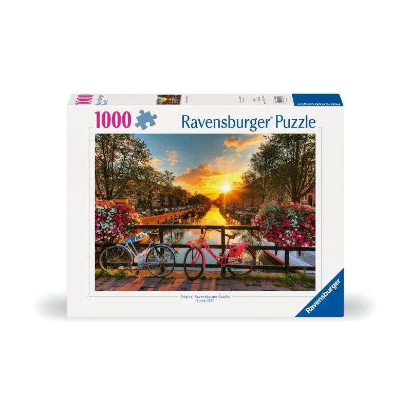 Puzzle 1000 pièces Vélos à Amsterdam - Qualité supérieure