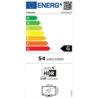 TV LED Samsung 43CU8510 - 4K UHD HDR Smart TV