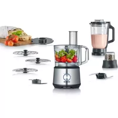 Robot Multifonctions SEVERIN KM3892 - 1200W - Inox et Noir