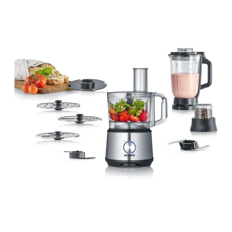 Robot Multifonctions SEVERIN KM3892 - 1200W - Inox et Noir