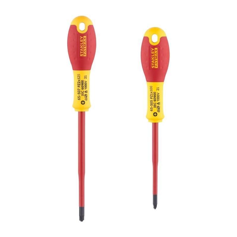 Tournevis isolés 1000V Stanley Fatmax - Fabriqué en France
