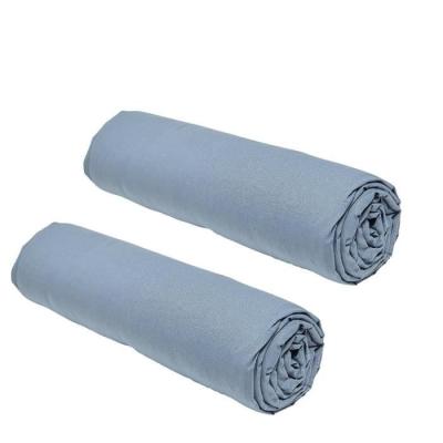 Lot de 2 draps housses TODAY Essential - 160 x 200 cm - 100% Coton - Denim