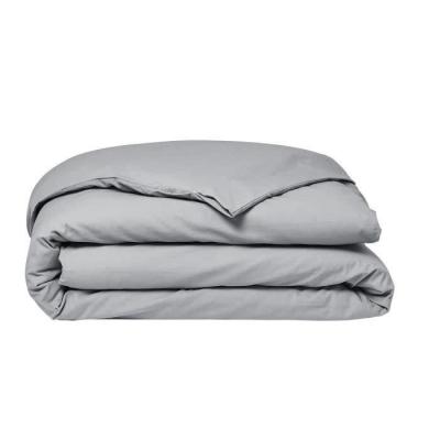Housse de couette TODAY Essential en coton uni - 140x200 cm - Acier
