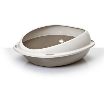 Bac à litière AIMÉ - Oval avec rebord amovible - Pour Chat - 45 x 36 x 15,5 cm