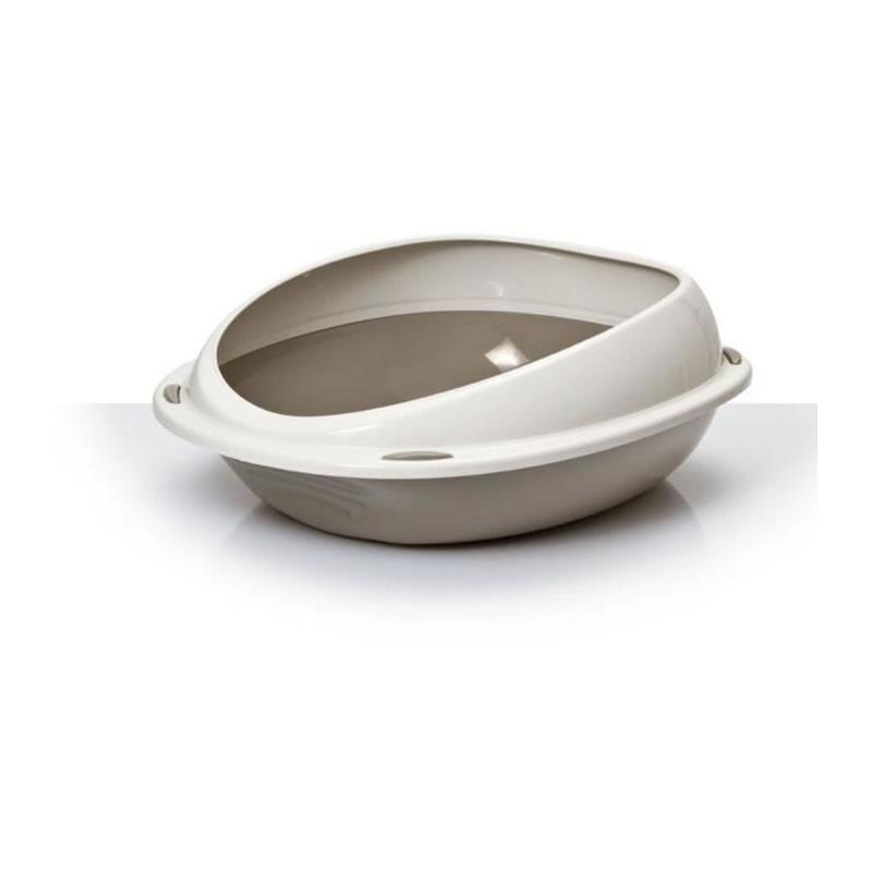 Bac à litière AIMÉ - Oval avec rebord amovible - Pour Chat - 45 x 36 x 15,5 cm