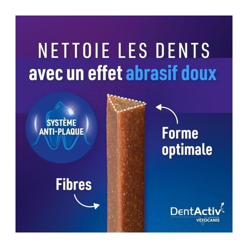 DentActiv - 7 Bâtonnets VETOCANIS pour Chien 15kg+