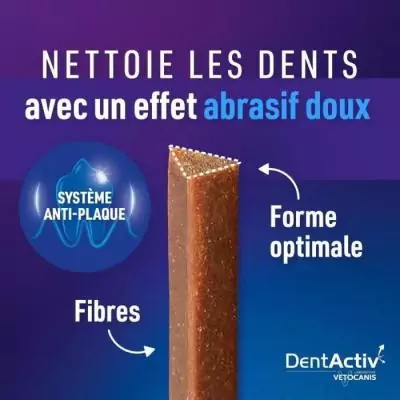 FRIANDISE DentActiv - 12 Mini Bâtonnets Hygiène Bucco-Dentaire - VETOCANIS