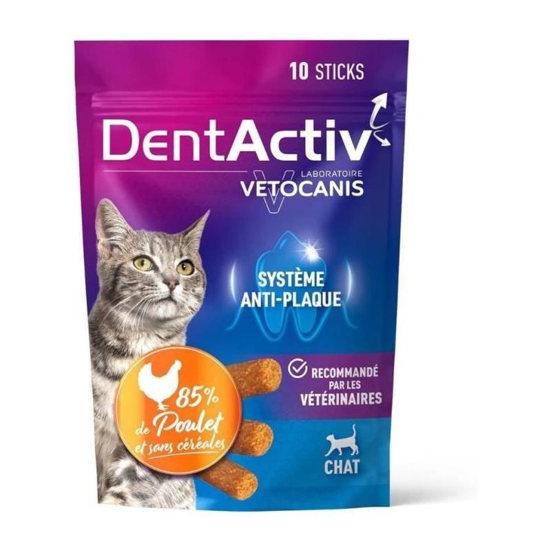DentActiv - 10 Bâtonnets pour Hygiène Bucco-Dentaire Chat