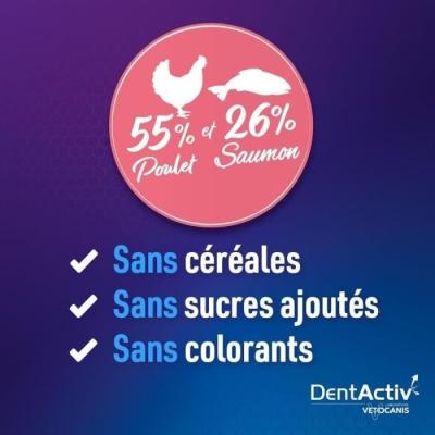 Bâtonnets DentActiv au Saumon pour Chat - Hygiène Bucco-Dentaire