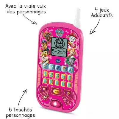 VTECH - PAT PATROUILLE - Smartphone Éducatif Rose 