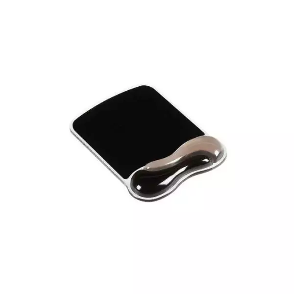 Kensington, Tapis de souris avec repose-poignet, Duo gel, Noir et fumé