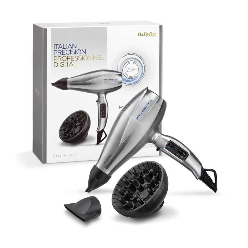 Seche-cheveux BaByliss 6000E Pro Digital 2200 - Technologie Ionique