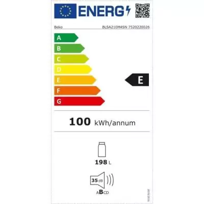 Réfrigérateur BEKO intégrable 1 porte - 198 L - Classe E