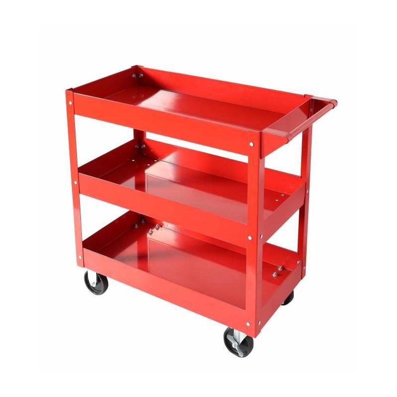 Servante d'atelier 3 plateaux sur roues DOMAC - Rouge - Compacte et pratique