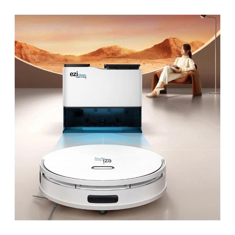 Aspirateur Robot EZICLEAN All In One Z15 Pro - Blanc - 10 000 Pa