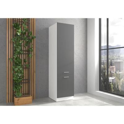 Colonne cuisine PREGO - Décor Gris Graphit - Compact et élégant