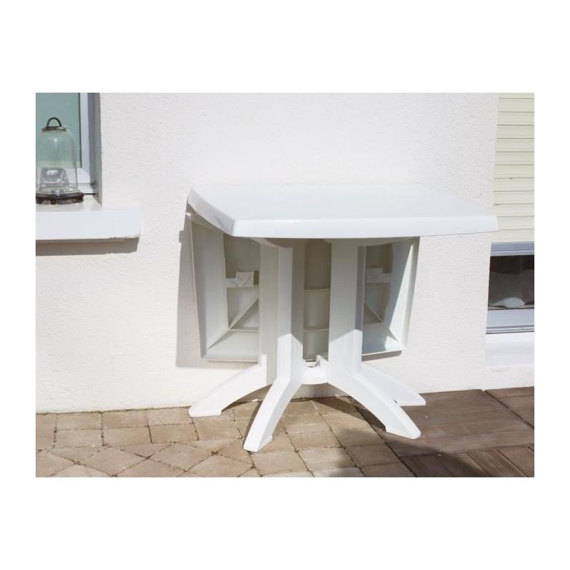 Table pliante GROSFILLEX Vega Blanc 118x77 cm pour l'extérieur