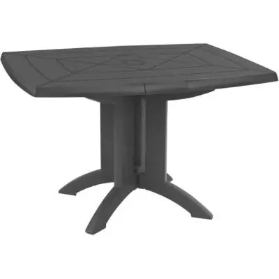 Table de Jardin pliante en résine VEGA - GROSFILLEX - 118 x 77 cm - Anthracite