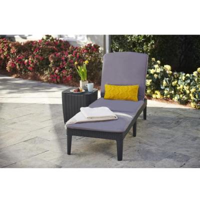 Bain de soleil Allibert by KETER - JAIPUR - Gris graphite - Dossier réglable