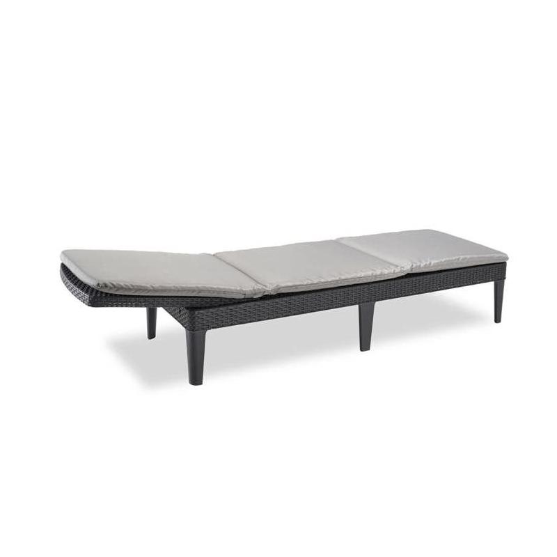 Bain de soleil Allibert by KETER - JAIPUR - Gris graphite - Dossier réglable